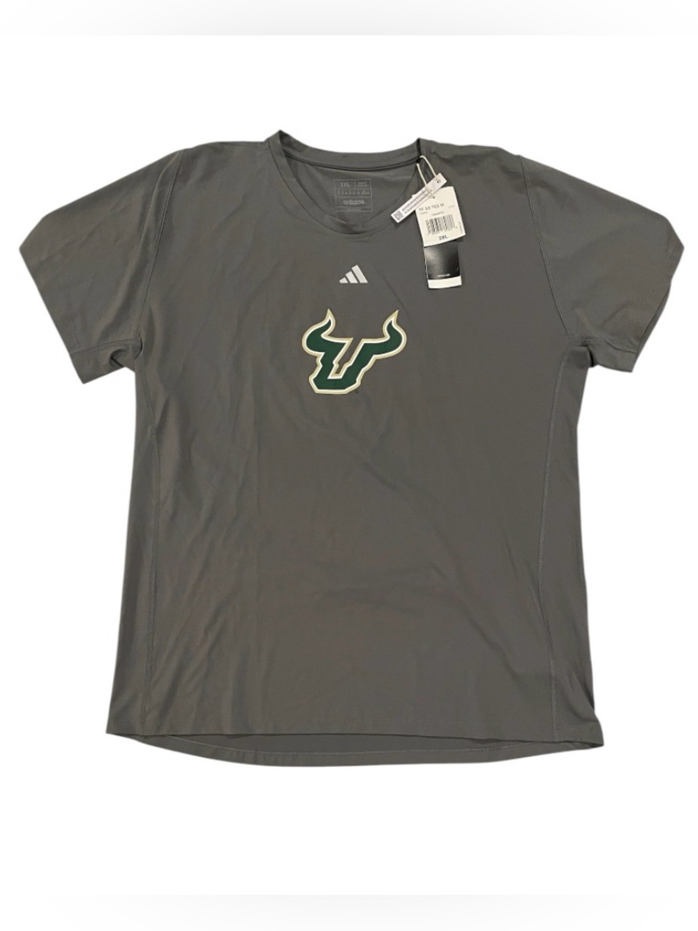 adidas Gray Performance Short Sleeve Tee USF Bulls “Be Who You Say You Are”